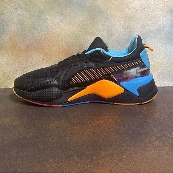 Puma x Tetris RS-X Men's Sneakers 372486-01 Puma Black-Luminous Blue Size 9M - Picture 13 of 16